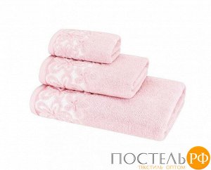 Полотенце махровое LuxoR Ромашка 30х60 01-127 бело-розовый (пудра)
