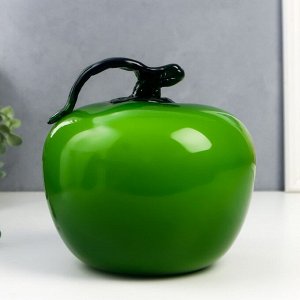 Сувенир стекло пресс-папье "Зелёное яблоко" под муранское стекло 18х20х20 см