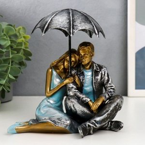 Фигурка полистоун «Влюблённые под зонтом», 17.5x14.5x10.5 см