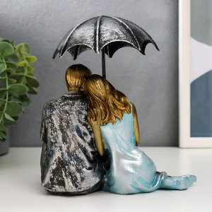 Фигурка полистоун «Влюблённые под зонтом», 17.5x14.5x10.5 см