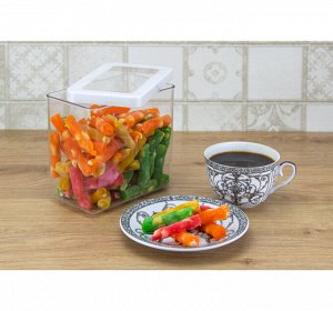 Банка для сыпучих продуктов 1,7л [СТЕП ]БЕЛЫЙ