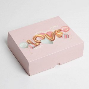 Коробка для кондитерских изделий  Love, 17 х 20 х 6 см