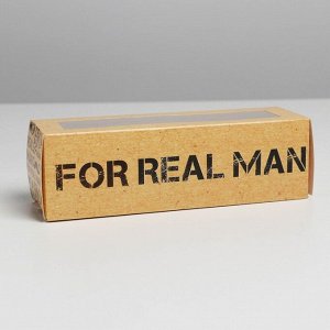 Коробка для макарун For real man, 18 х 5.5 х 5.5 см