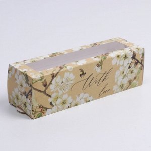 Коробка для макарун Love, 18 х 5.5 х 5.5 см
