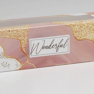 Коробка для макарун Wonderful, 18 х 5.5 х 5.5 см