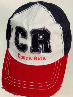 Бейсболка Бейсболка винтаж Costa Rica с нашитыми буквами на тулье  №30129