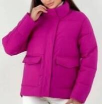 Пуховая куртка розовая