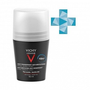 Дезодорант антиперспирант 48 часов для чувствительной кожи, Vichy (Виши) Homme, 50мл