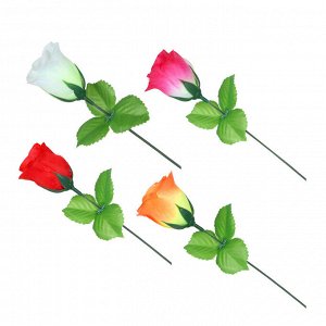 Цветок искусственный в виде розы, 35-40 см, пластик
