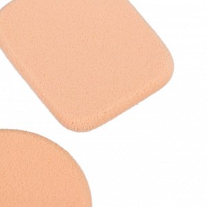 ЮНИLOOK Набор спонжей для макияжа 2шт, латекс, d5,5см/4,3х5,3см