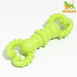 Игрушка для собак резиновая &quot;Гантель-крабы&quot;, TPR, 11.5 х 2 см, жёлтая