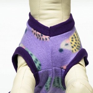 Толстовка с юбочкой "Ежики", размер M (ДС 30, ОШ 30, ОГ 40 см), фиолетовая