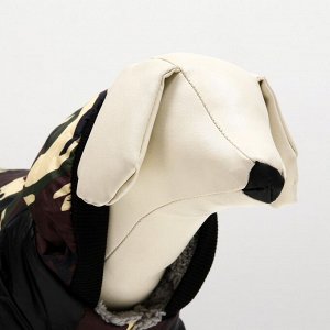 Комбинезон для собак на меховом подкладе с капюшоном, размер L