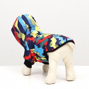 Куртка для собак "Цветной всплеск", размер XL (ДС 38, ОГ 54, ОШ 36 см)