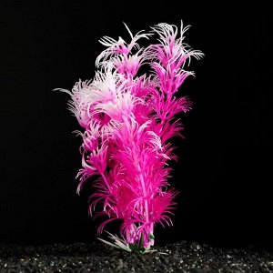 Растение искусственное аквариумное Пижон Аква, розово-белое, 3 х 13 см