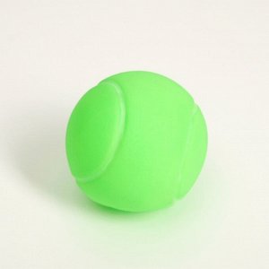 Игрушка пищащая "Теннисный мяч" для собак, 7 см, зёленая