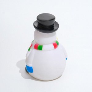 Игрушка пищащая "Снеговик в шляпе" для собак, 7,5 х 11 см