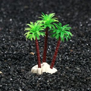 Растение искусственное аквариумное Пижон Аква «Пальма», микс цветов, 8 см