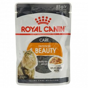 Влажный корм RC Intense Beauty для кошек, для кожи и шерсти, в желе, пауч, 85 г