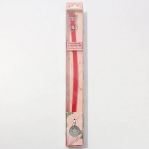 Ошейник с подвесом «Маленькая леди» 31x1 см, красный