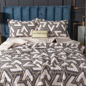 Viva home textile Комплект постельного белья Сатин с Одеялом (простынь на резинке) OBR058
