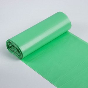 Мешки для раздельного сбора мусора, 60 л, 58?68 см, 20 шт, ПНД, 10 мкм, для стекла, цвет зелёный