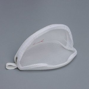 Мешок для стирки бюстгальтеров Air-mesh, с вышивкой, белый, 22x20x15 см