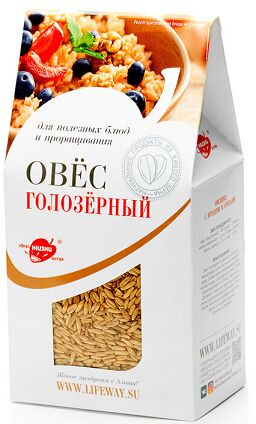Овес голозерный для полезных блюд и проращивания 500 гр