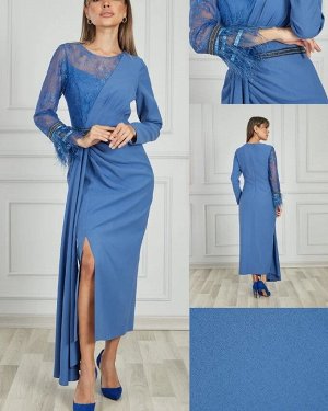 Очень красивое платье, цвет голубой.