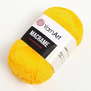 Пряжа "Macrame Макраме" 100% полиэстер 130м/90гр (142 жёлтый)