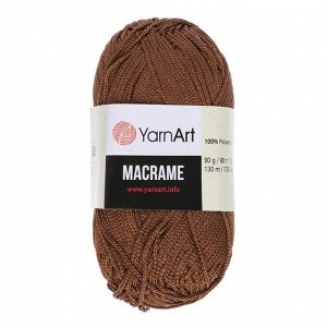 Пряжа "Macrame Макраме" 100% полиэстер 130м/90гр (151 коричневый)