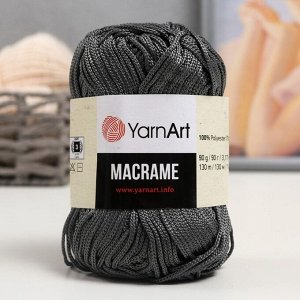 Пряжа "Macrame Макраме" 100% полиэстер 130м/90гр (159 стальной)