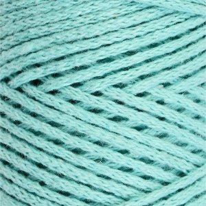 Шнур для вязания без сердечника 100% хлопок, ширина 2мм 100м/95гр (2133 мятный )