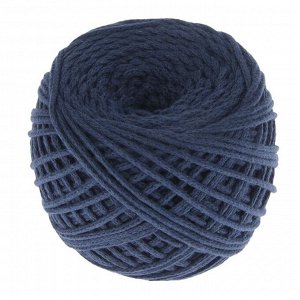 Шнур для вязания без сердечника 100% хлопок, ширина 2мм 100м/95гр (2175 джинс) МИКС