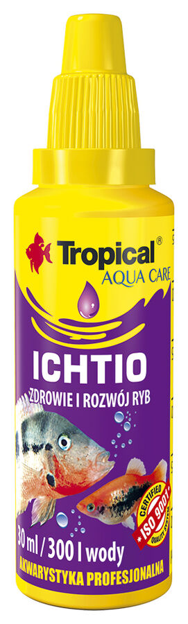 ICHTIO 30мл./300л. - применяют при рыбьей оспе,вызванной ихтиофтириусом(Ichthyophthirius multifiliis