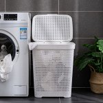 Корзина для белья пластиковая большая 52л