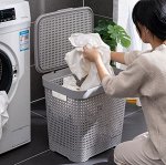 Корзина для белья пластиковая малая 42л