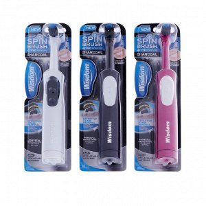 Электрическая зубная щётка Wisdom Spinbrush Active Whitening Charcoal Toothbrush, микс