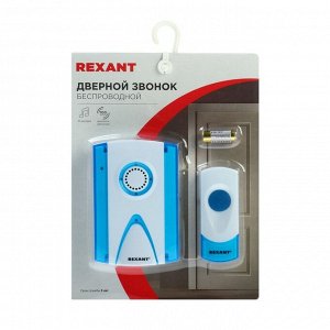 Звонок REXANT RX-3, беспроводной, 32 мелодии, 100 м, от батареек, белый