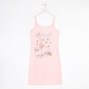 Ночная сорочка женская, цвет розовая пудра, размер 44