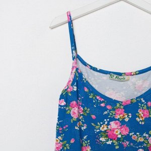 Пижама женская (майка, брюки) цвет индиго, размер 44