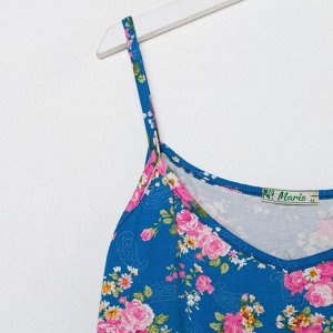 Пижама женская (майка, шорты) цвет индиго, размер 44