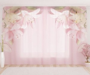 Фототюль Великолепные розовые лилии