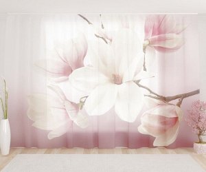 Фототюль Нежные розовые цветочки