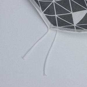 Чехол для гладильной доски «Треугольники», 120?38 см, хлопок, цвет серый