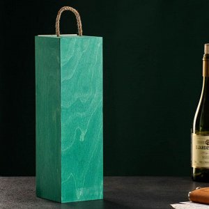 Коробка под бутылку "23 Февраля" 35х11х11 см зеленый