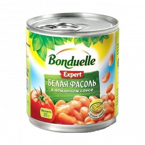 Фасоль белая в томатном соусе, Bonduelle, 212мл