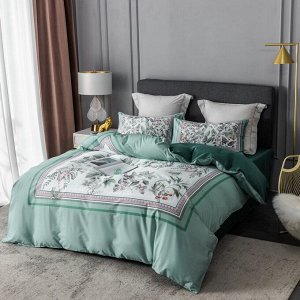 Viva home textile Комплект постельного белья Сатин Премиум на резинке CPAR033