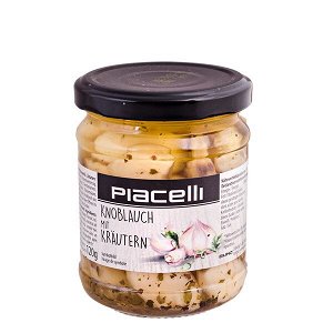 чеснок PIACELLI с травами в подсолнечном масле 190 г 1/6