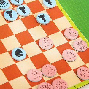 Игры магнитные дорожные: шахматы, шашки, кто первый, крестики-нолики